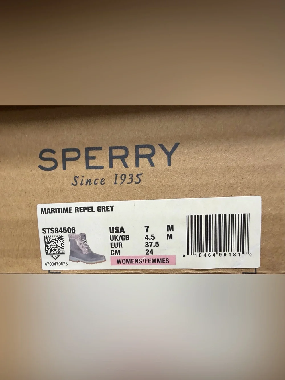 Sperry Maritime Repel Grey Faux-Fur Winter Boots